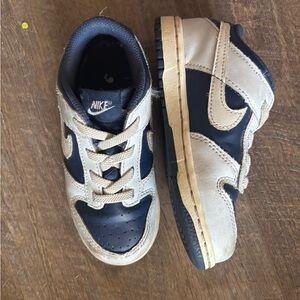 Nike Kids Blue and Cream Sneakers